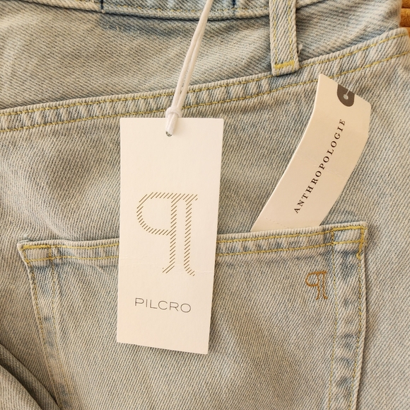 Anthropologie Pilcro size 34 Sunset High Rise Straight Boho Azores Jeans NWT - Picture 8 of 14